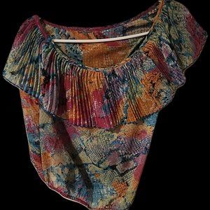 Charlotte Russe Colorful Snake Pattern Size S Blouse